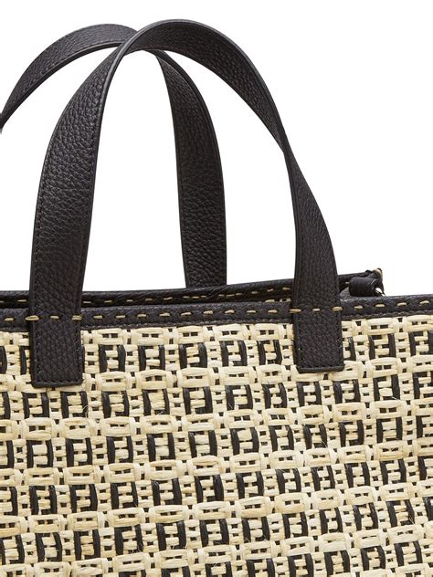 fendi two tone top handle bag|Fendi signature tote bag.